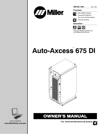 Miller AUTO-AXCESS 675 DI Owner’s Manual | Manualzz