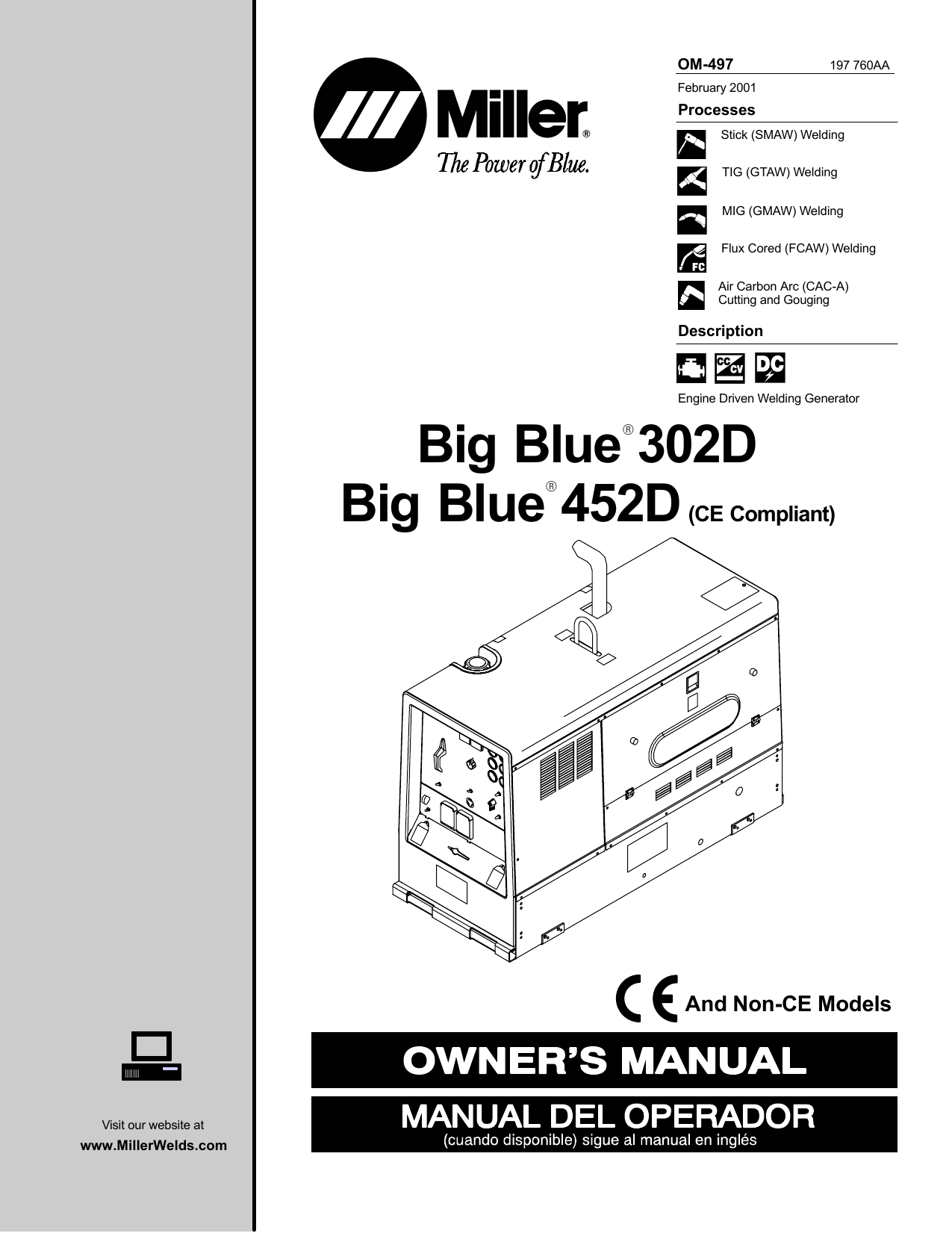 Miller Big Blue 302d Deutz User Manual Manualzz Miller Big Blue 302d Deutz User Manual Manualzz