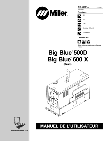 Miller BIG BLUE 500D (DEUTZ) Manuel utilisateur | Manualzz