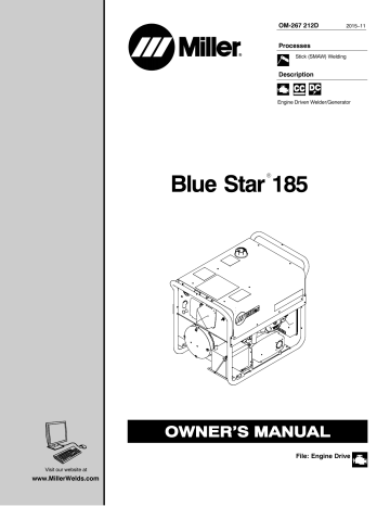 Miller BLUE STAR 185 Owner's Manual | Manualzz
