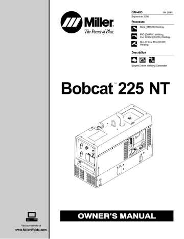 Miller BOBCAT 225 NT KOHLER User manual | Manualzz