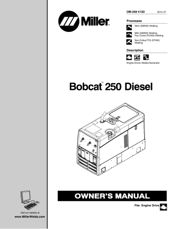 Miller BOBCAT 250 DIESEL Owner’s Manual | Manualzz