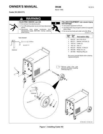 Miller CASTER KIT 042811 User manual | Manualzz