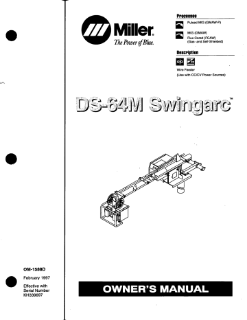 Miller DS-64M SWINGARC Owner’s Manual | Manualzz