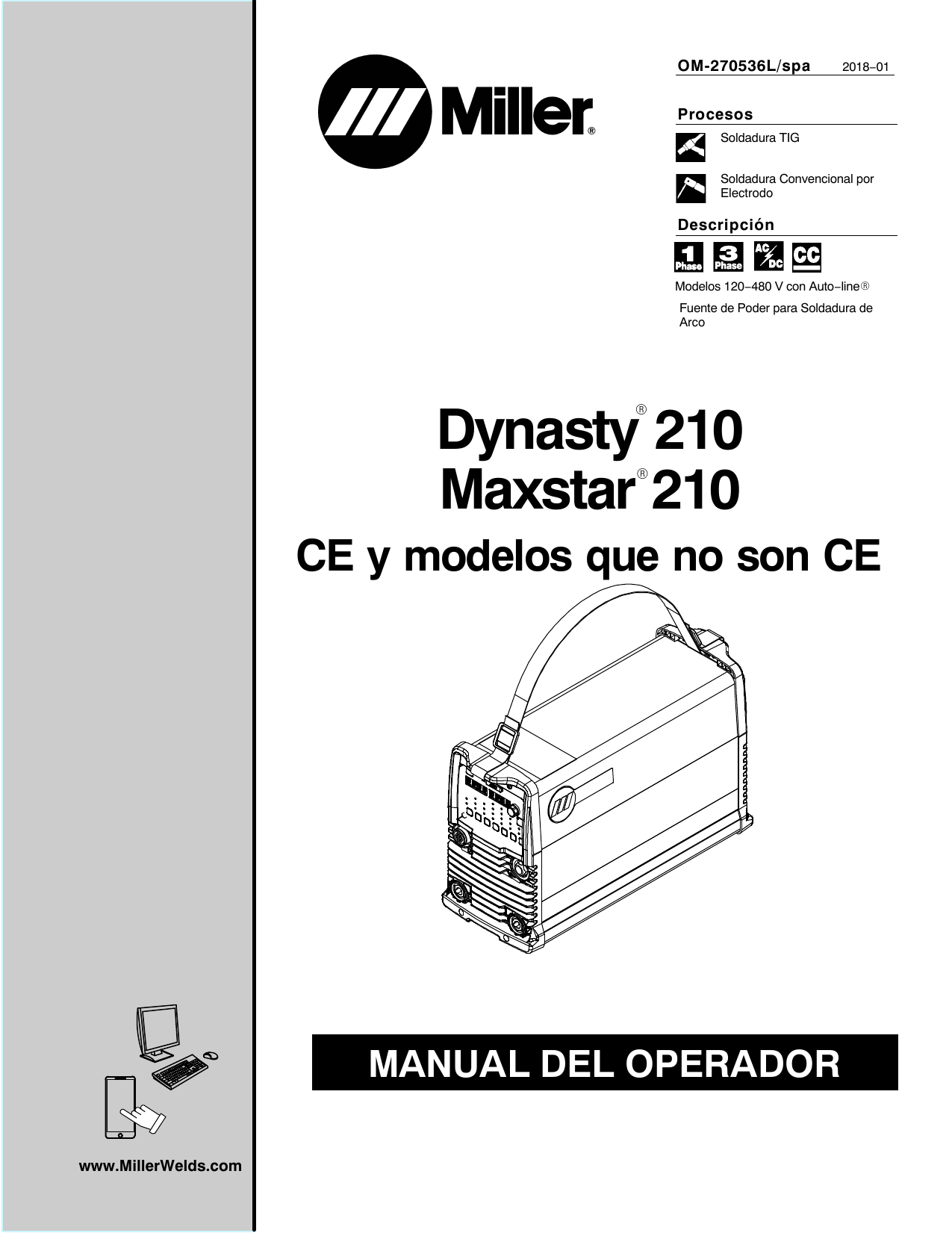 Máquina de soldar TIG Miller Maxstar 210