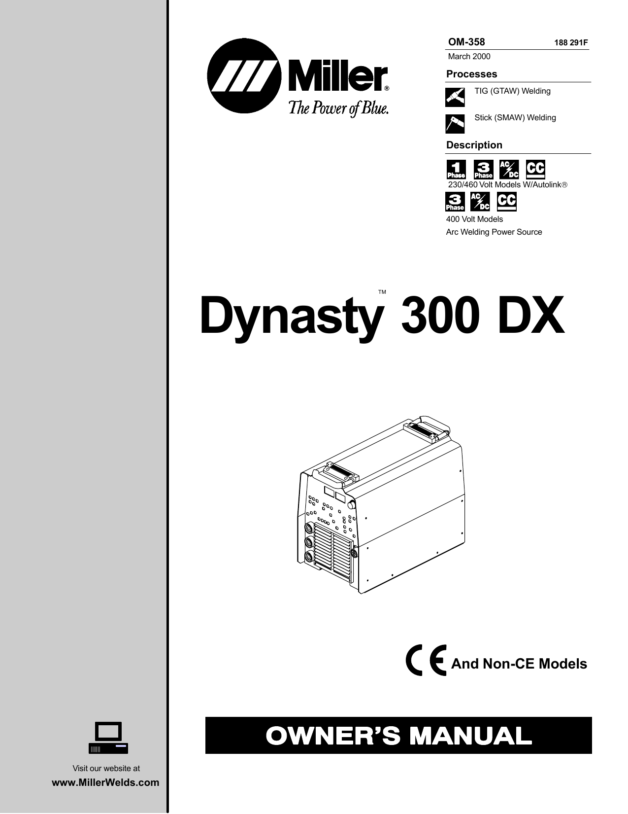 Miller DYNASTY 300 DX User manual | Manualzz