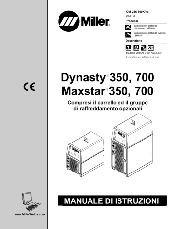 Miller DYNASTY 350 ALL OTHER CE AND NON-CE MODELS Manuale utente | Manualzz