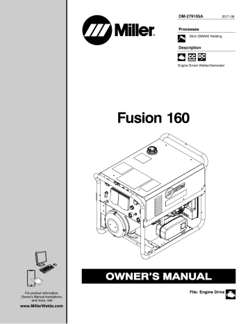 Miller FUSION 160 Owner's Manual - Stick Welding (SMAW) | Manualzz