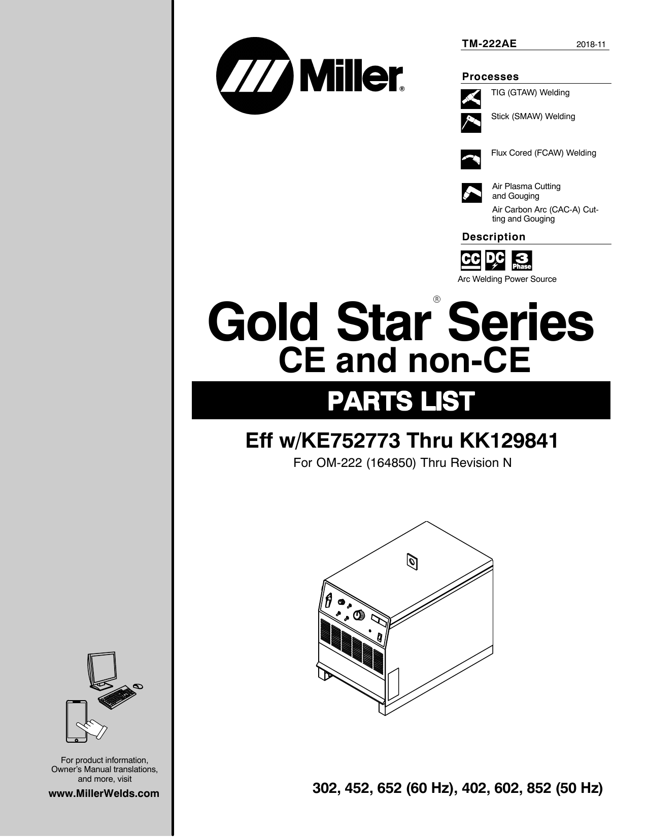 Miller GOLDSTAR 402 User manual | Manualzz