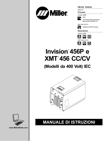 Miller XMT 456 CC/CV (400 VOLT) CE Manuale utente | Manualzz