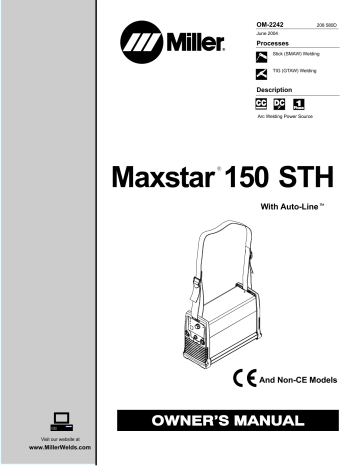 Miller MAXSTAR 150 STH User manual | Manualzz