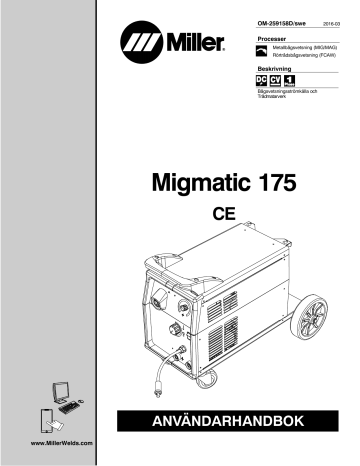 Miller MIGMATIC 175 CE Användarmanual | Manualzz