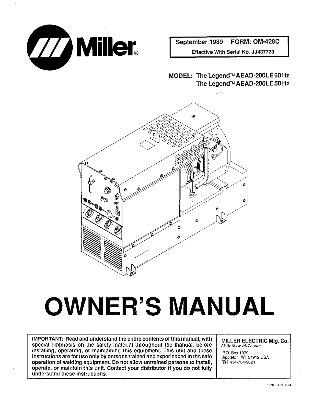Fuel Pump Valve For Performer 18XSL Miller Legend AEAD-200LE Welder 