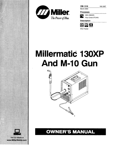 Miller MILLERMATIC 130XP User manual | Manualzz