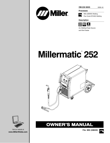 Miller MILLERMATIC 252 Owner’s Manual | Manualzz