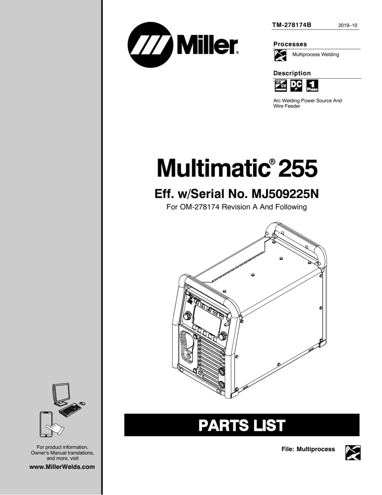 Miller MJ509225N User manual | Manualzz