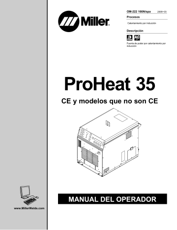 Miller PROHEAT 35 CE (48 V COOLER) 907271, 907298, 907432 Manual de usuario | Manualzz