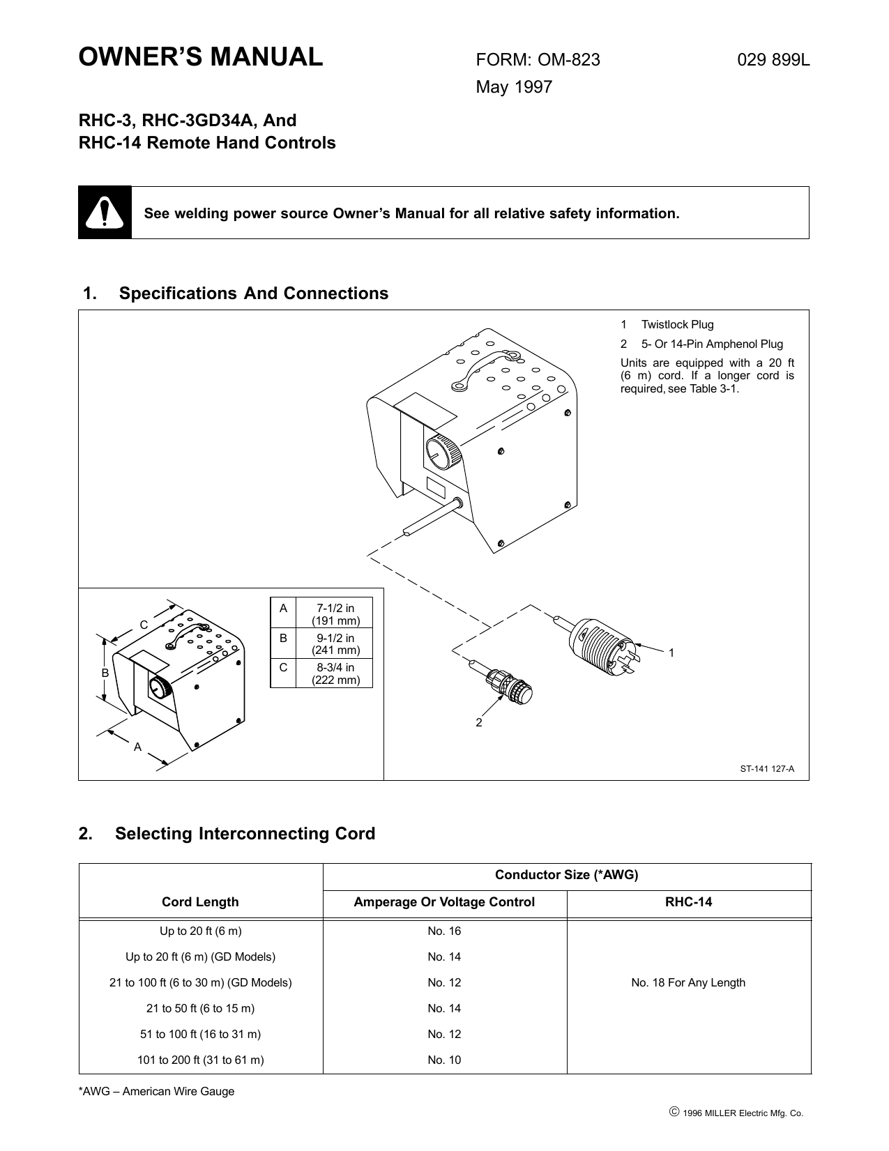 Miller Kh22 Owner S Manual Manualzz