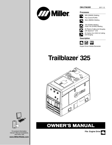 Miller TRAILBLAZER 325 GAS WITH ARCREACH Owner’s Manual | Manualzz