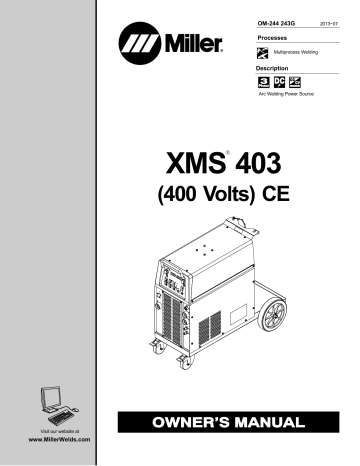 Miller XMS 403 (400 VOLTS) CE Owner’s Manual | Manualzz