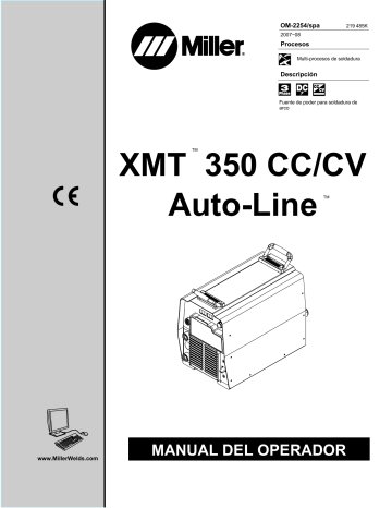 Miller XMT 350 CC/CV AUTO-LINE CE 907161012 Manual de usuario | Manualzz