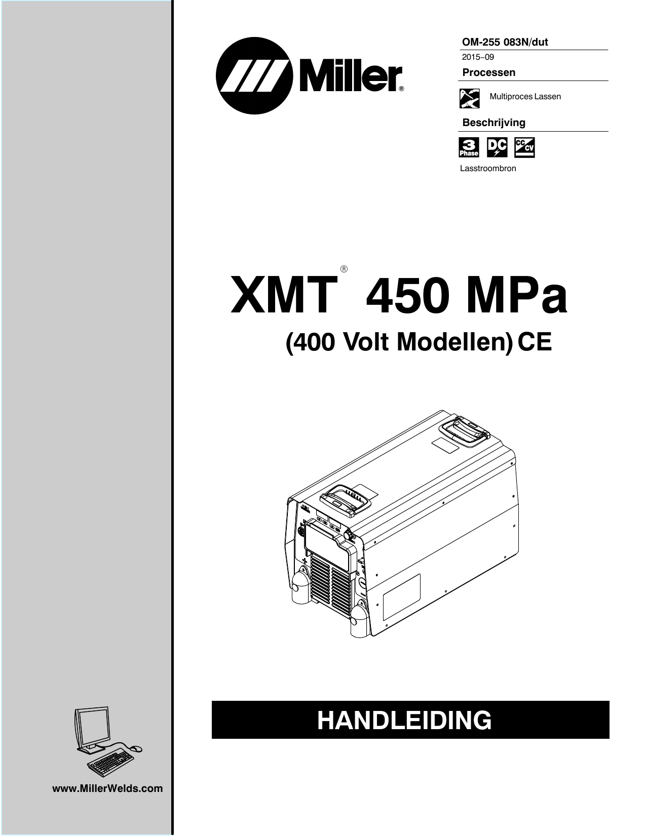 Miller XMT 450 MPA(400 VOLT MODEL) CE Handleiding | Manualzz