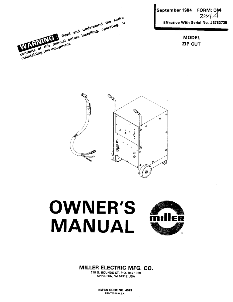 Miller Je7735 Owner S Manual Manualzz