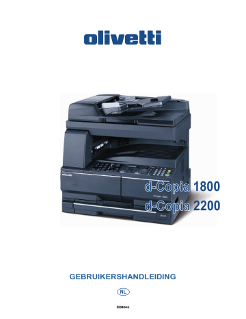 Olivetti d-Copia 1800 and d-Copia 2200 Handleiding | Manualzz