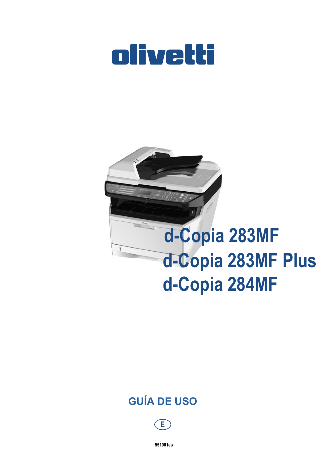 Olivetti d-Copia 283MF-283MFplus-284MF Manual de usuario | Manualzz