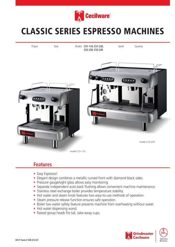 Grindmaster Classic Series Espresso 