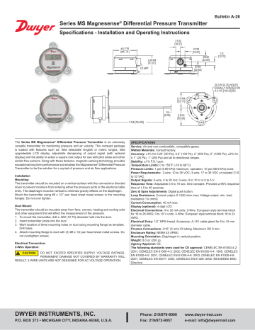 Dwyer Series Ms Instruction Manual Manualzz