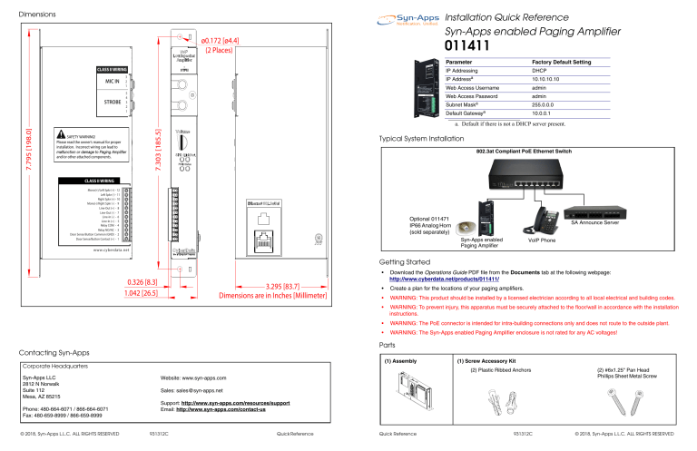 CyberData 011411 Reference guide | Manualzz