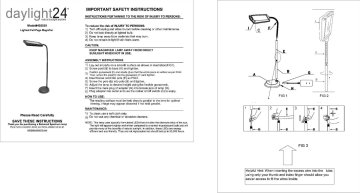 Sharper Image Full-Page Floor Magnifying Lamp Assembly Instructions