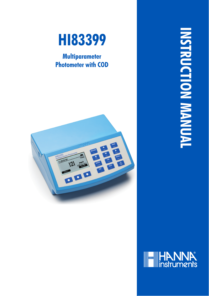 Hardness HI93719-01 Hanna 100 Tests Magnesium EDTA Method Hardness HI93719-01 Hanna 100 Tests Magnesium EDTA Method