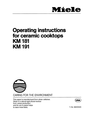 Miele KM181 Owner Manual | Manualzz