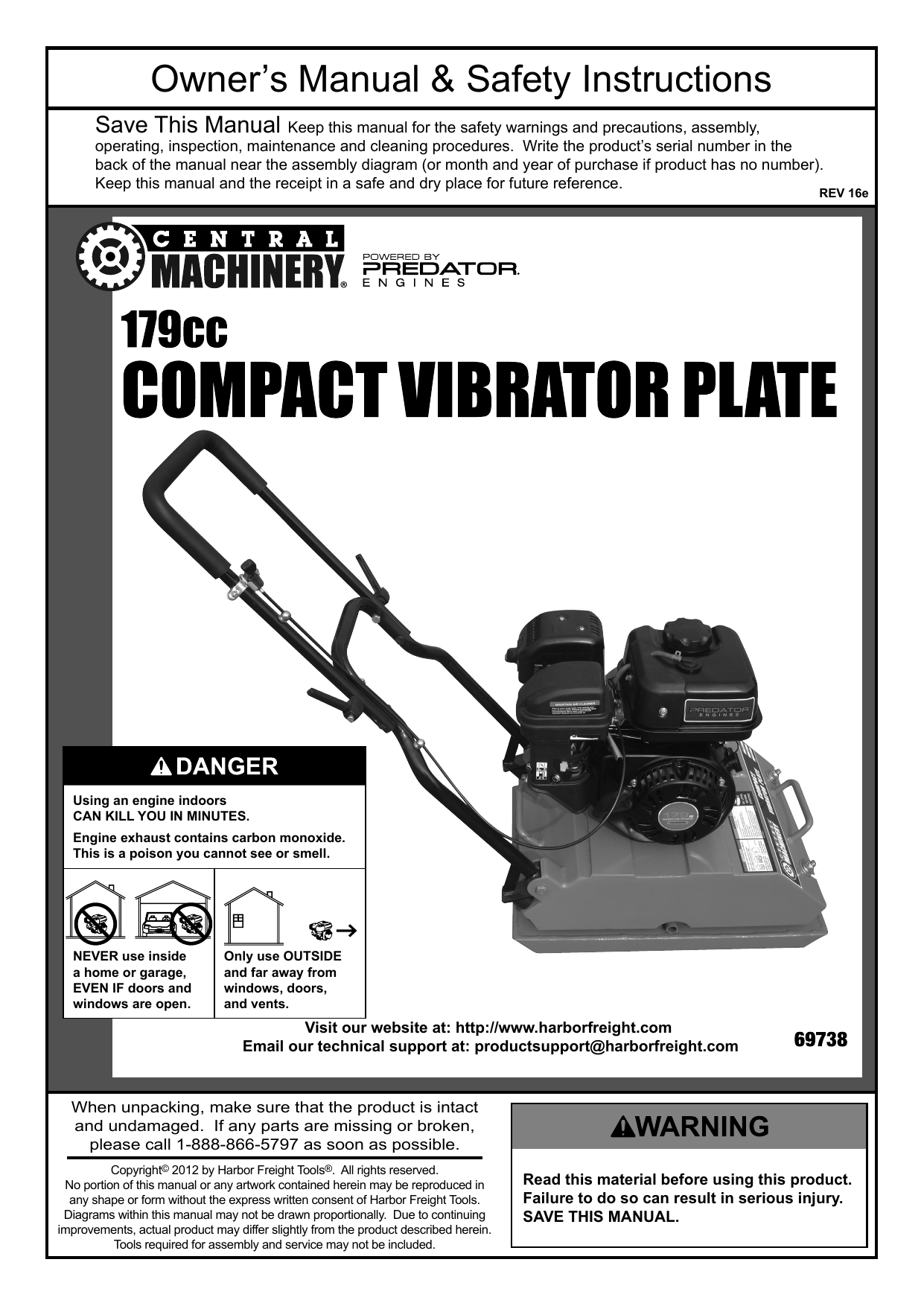 Central machinery 6.5 on sale hp plate compactor