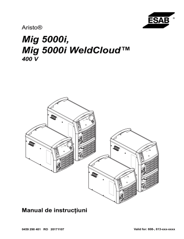 ESAB Mig 5000i Manual de utilizare | Manualzz