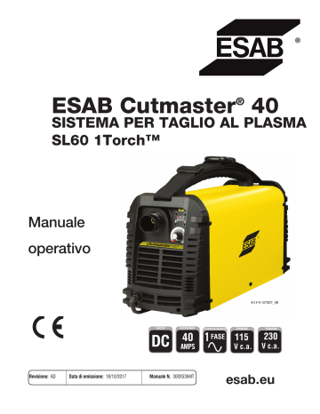 ESAB ESAB Cutmaster 40 Plasma Cutting System Manuale Utente | Manualzz