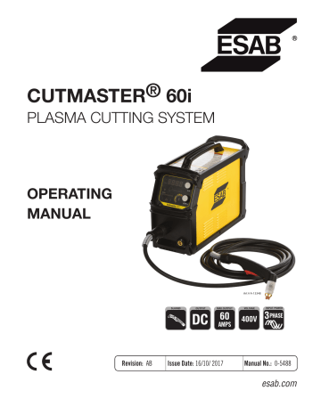 ESAB Cutmaster 60i Plasma Cutting System User Manual | Manualzz