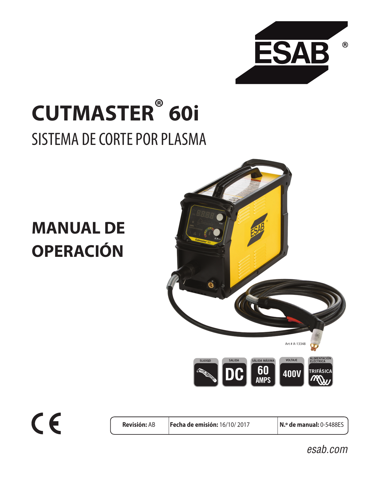 ESAB Cutmaster 60i Plasma Cutting System Manual de usuario Manualzz