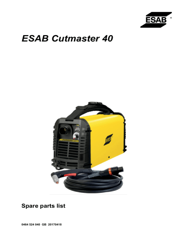 ESAB Cutmaster 40 User Manual | Manualzz