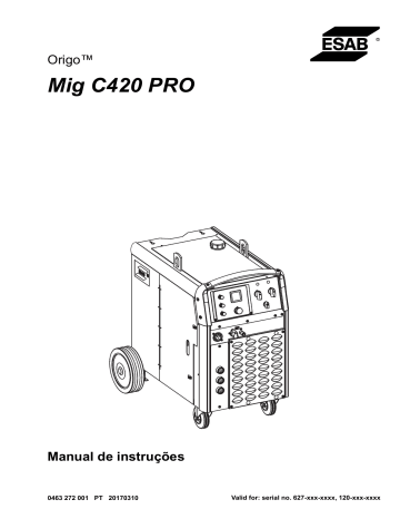 ESAB Mig C420 PRO Manual do usuário | Manualzz