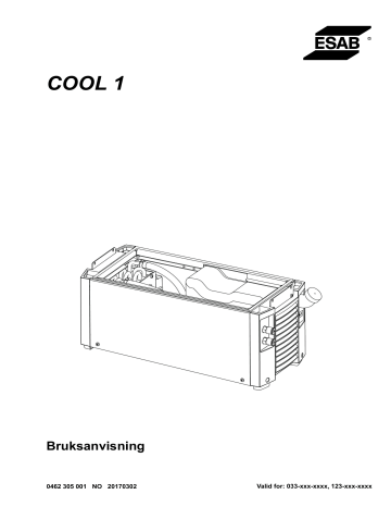 ESAB COOL 1 Brugermanual | Manualzz