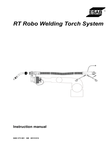 ESAB RT Robo Welding Torch System User manual | Manualzz