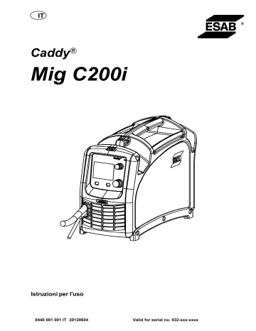 ESAB Caddy Mig C200i User manual | Manualzz