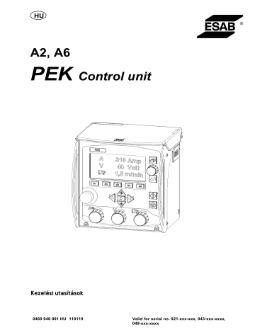 ESAB PEK A2 User manual | Manualzz