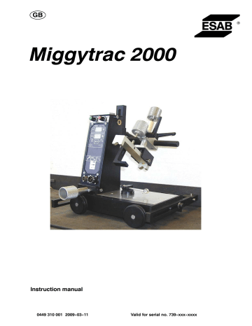 ESAB Miggytrac 2000 User manual | Manualzz