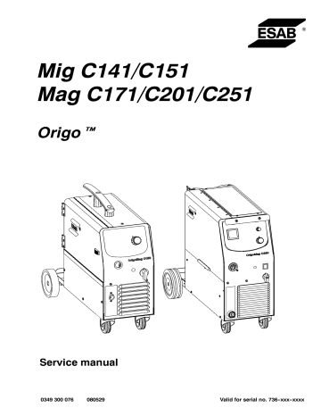 ESAB Mag C201 User manual | Manualzz