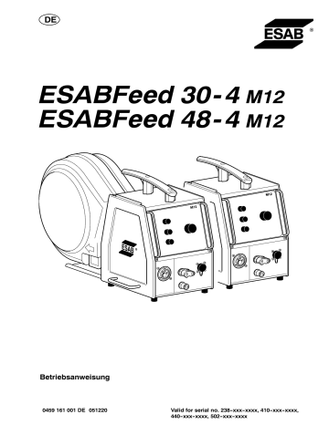 ESAB ESABFeed 48-4 M12 Benutzerhandbuch | Manualzz