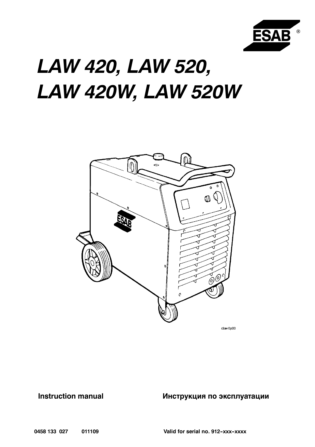 Esab Law 5 Law 4 User Manual Manualzz